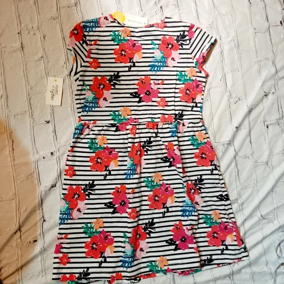 Rumi and Ryder Striped Floral Girls Dress NWT - Picture 4 of 10
